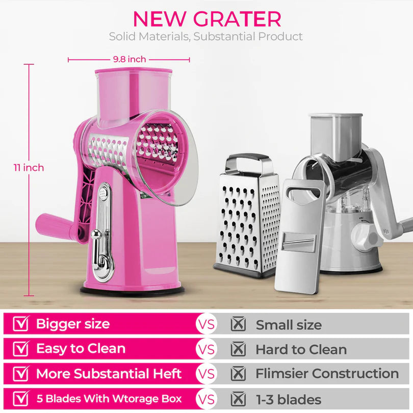 5 in 1 Gourmet Rotary Cheese Grater
