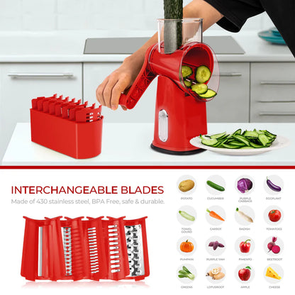 5 in 1 Gourmet Rotary Cheese Grater