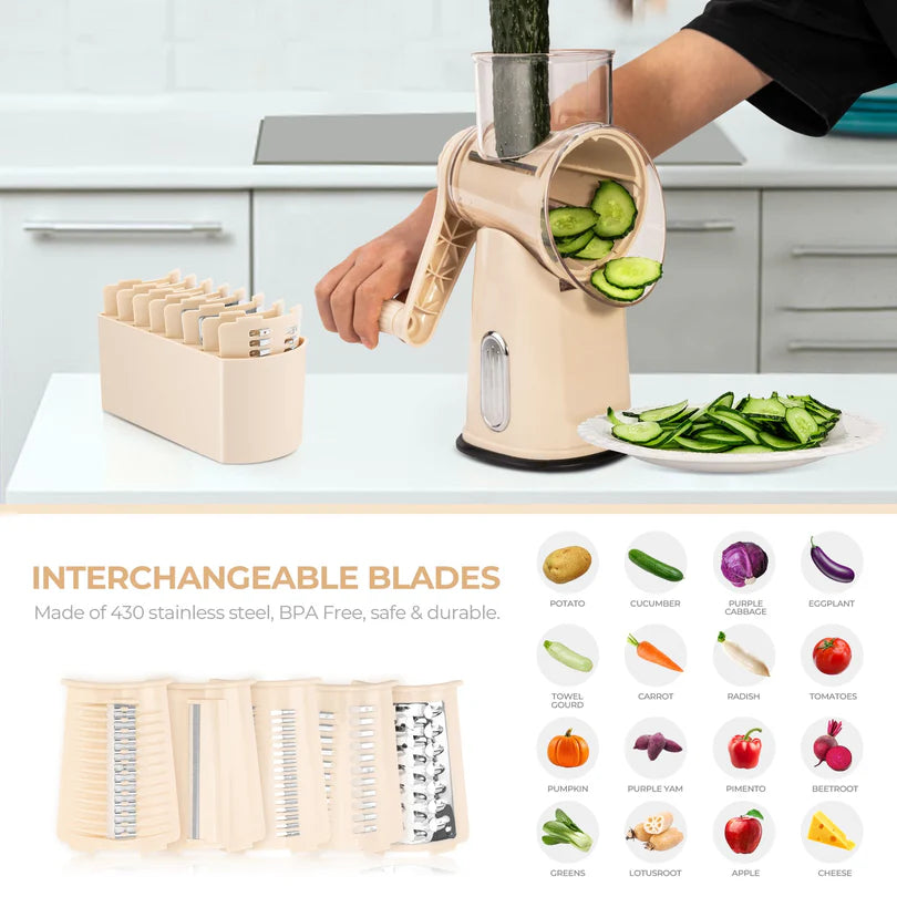 5 in 1 Gourmet Rotary Cheese Grater