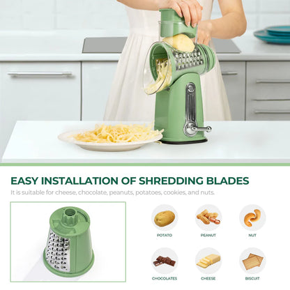 5 in 1 Gourmet Rotary Cheese Grater