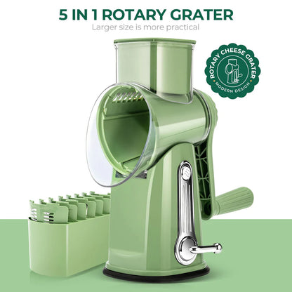 5 in 1 Gourmet Rotary Cheese Grater